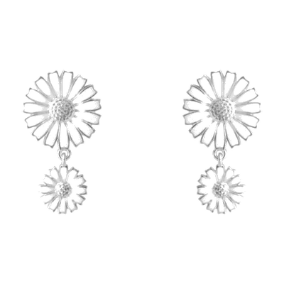 20001542 gj daisy silver earrings
