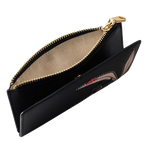 4 the tales of spring black leather medium ziptop purse 110799