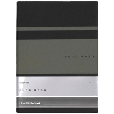 hugo boss khaki lined gear matrix a5 notebook cover