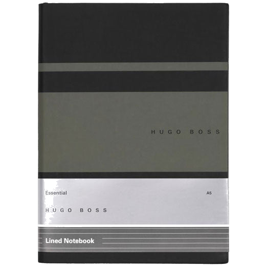 hugo boss khaki lined gear matrix a5 notebook cover