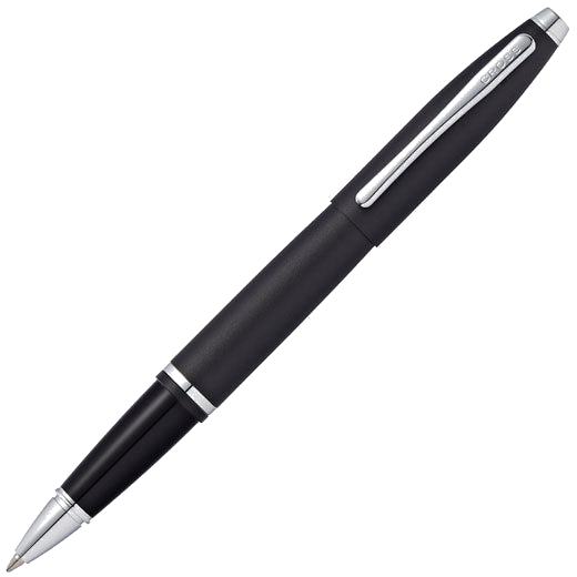 This Matt Black Lacquer Calais Rollerball Pen was designed by Cross.