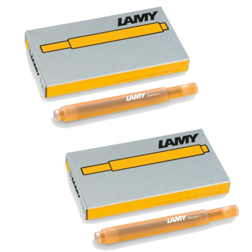 These are the LAMY T 10 Mango Ink Cartridges.