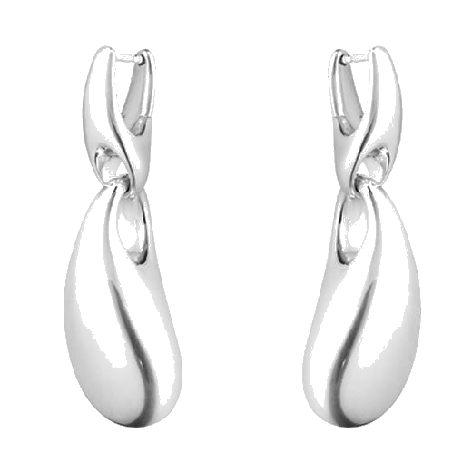 Sterling Silver Reflect Earrings designed by Georg Jensen.