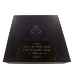 Montblanc pen box with plaque engraving.