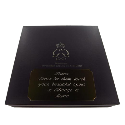 Montblanc pen box with plaque engraving.