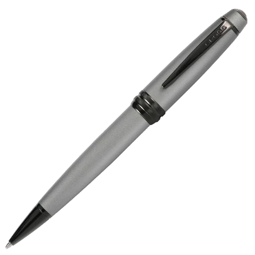 This Cross Bailey Matte Gunmetal Grey Ballpoint Pen features a twist closure and a smooth nib for a flawless writing experience.