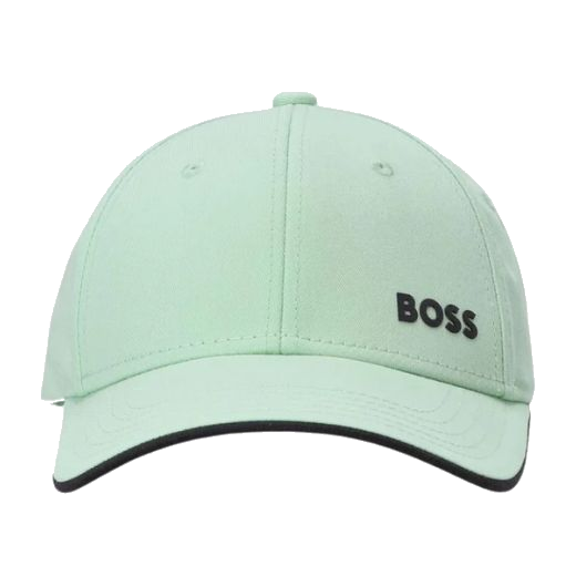 boss bold piping green cotton cap