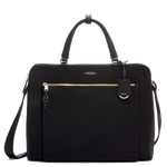 tumi black clare voyageur double zip briefcase