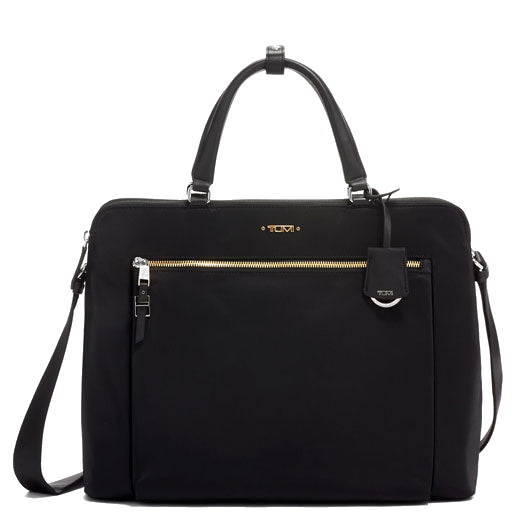 tumi black clare voyageur double zip briefcase