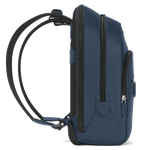 ink blue leather backpack m
