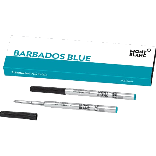 montblanc barbados blue ballpoint pen refill