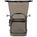 tumi alpha bravo ally roll top brown backpack open