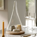 lsa signature cloche tall dome with oak base lifestyle