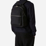 The Paul Smith Black Recycled Polyester Backpack with Signature Stripe Zebra Logo by Paul Smith.