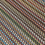 The coated canvas of the Paul Smith Signature Stripe Coated Canvas Flight Bag.
