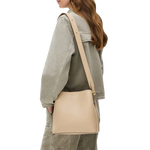 5 dukes place stone leather medium compartment cross body bag 110670