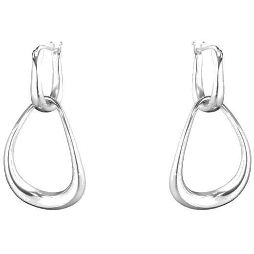 These are the Georg Jensen Sterling Silver Offspring Interlocked Earrings.