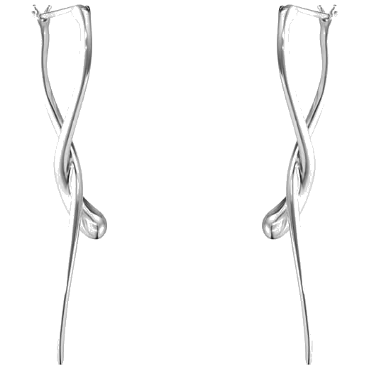 These Georg Jensen Sterling Silver Mercy Dangle Earrings feature an English lock closure.