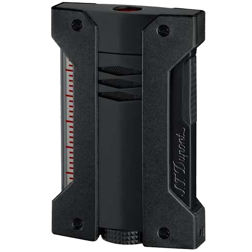 This S.T. Dupont Paris Défi Extrême Matt Black Lighter features a single blue torch flame.