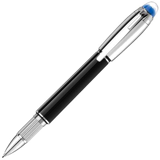 This Montblanc StarWalker Doué Black and Stainless Steel Fineliner Pen features a knurled forepart for maximum grip.