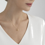 georg jensen yellow gold offspring pendant model