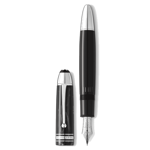 Montblanc's Meisterstück The Origin Collection 149 Fountain Pen is made from precious resin and has a luxe black barrel and cap with polished silver.