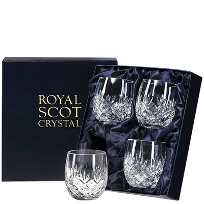 royal scot crystal 4 edinburgh barrel tumblers packaging