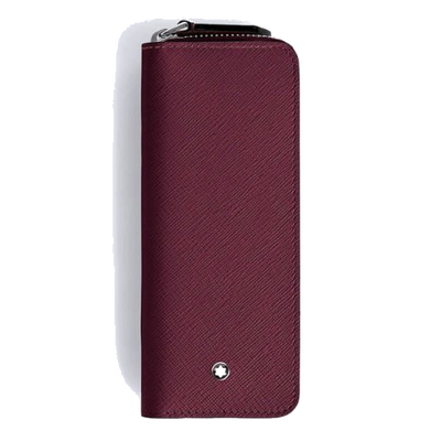 sartorial cassis saffiano leather 2 pen pouch mb199383