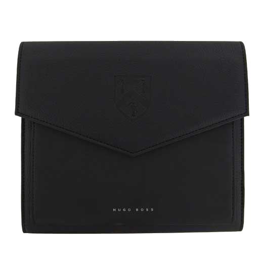 This Hugo Boss notepad has been embossed with a school crest on the front.
