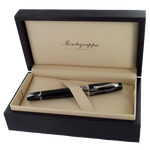montegrappa extra 1930 rollerball pen in black white 469416f250637cdc716d20b2e7e0ec84 1