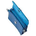 wolf 1834 marine blue mimi mini bag with wristlet inside
