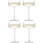 lsa metropolitan set of 4 champagne saucers
