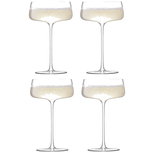 Standard Metropolitan 4 x Champagne Saucers designed by LSA.