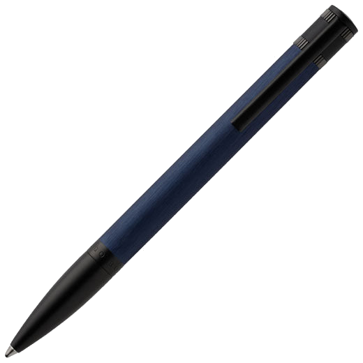 This is the Explore Brushed Navy Ballpoint Pen designed by Hugo Boss.