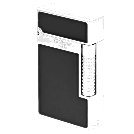This S.T. Dupont Paris Black Lacquer & Palladium Le Grand Cling Lighter features a dual ignition.