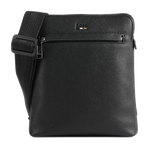This BOSS Ray Black Faux Leather Envelope Bag has a main zip compartment and an exterior front zip pocket.