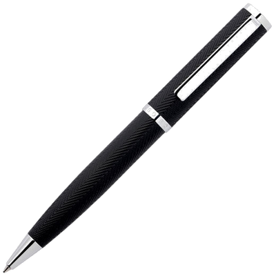 hugo boss formation herringbone chrome ballpoint pen