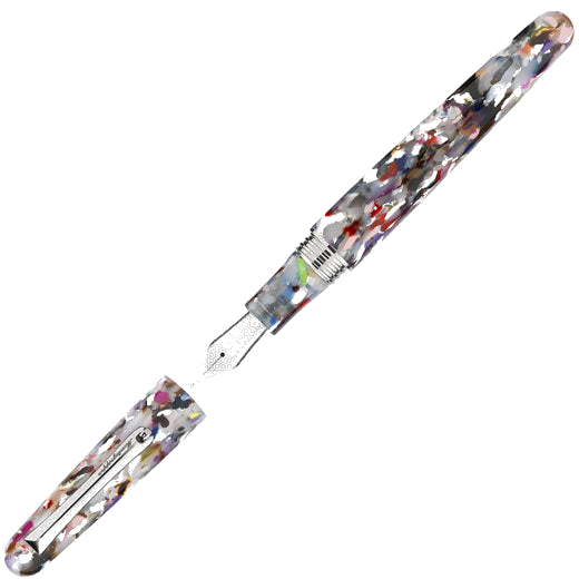 This Montegrappa Kaleido Elmo Ambiente Fountain Pen comes with a medium-sized nib.