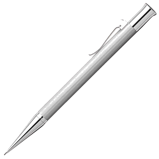 Graf von Faber-Castell Silver Guilloche Rhodium-Plated Mechanical Pencil.