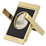 s t dupont paris black gold stand cigar cutter