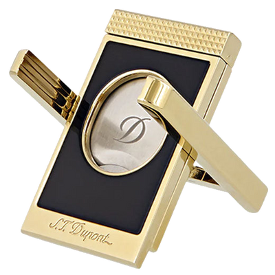 s t dupont paris black gold stand cigar cutter