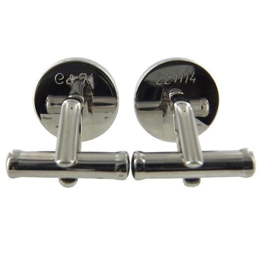 Personalised Montblanc Cufflinks with a special date and name.