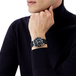 1858 Iced Sea Black Rubber Automatic Date Watch designed by Montblanc.