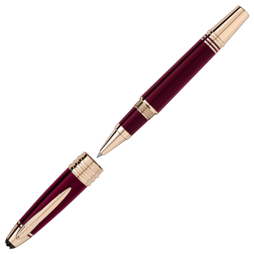 The Montblanc bordeaux special edition JFK rollerball pen.