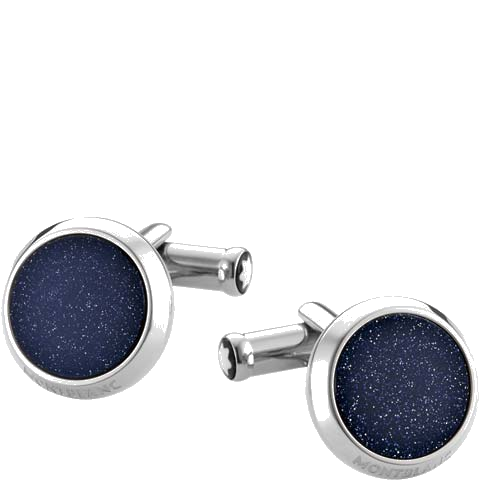 Montblanc Goldstone inlay cufflinks with stainless steel trims from the Meisterstück range.