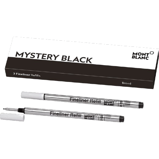 montblanc mystery black broad fineliner pen refills