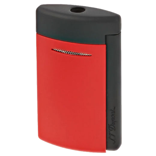 s t dupont paris matt black red minijet lighter