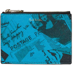 paul smith blue show collage 2cc zipped card holder