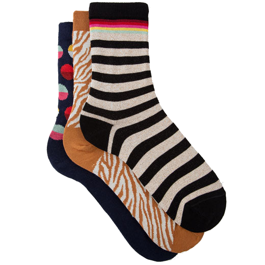 These 3-Pack of Novelty Print Socks are designed by Paul Smith.