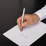 hugo boss cloud chrome ballpoint pen lifestyle